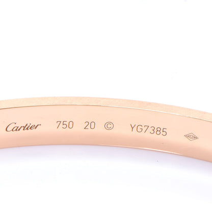 Cartier 18k Pink Gold LOVE Bracelet Size 20 3 of 6