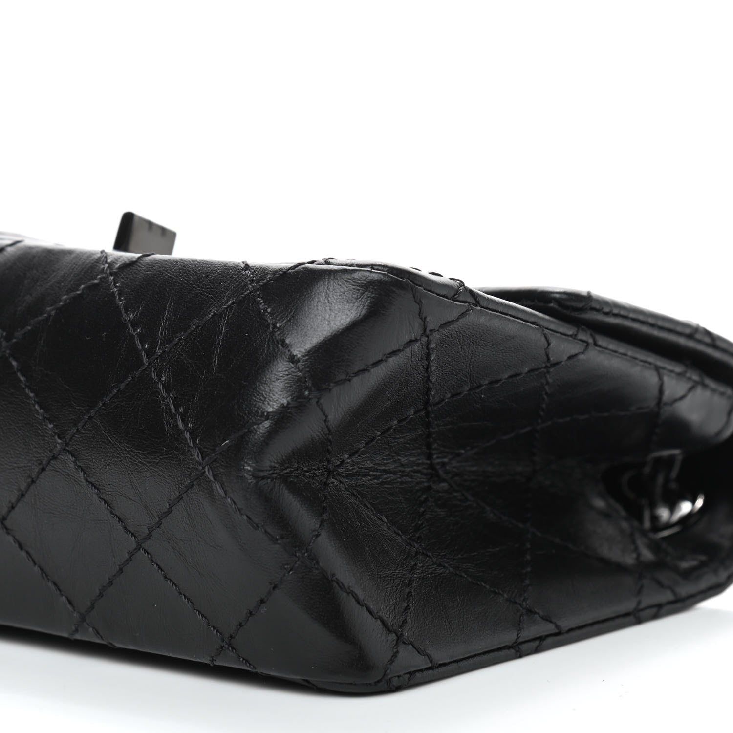 Chanel Aged Calfskin Quilted 2.55 Reissue Mini Flap So Black 9 of 9