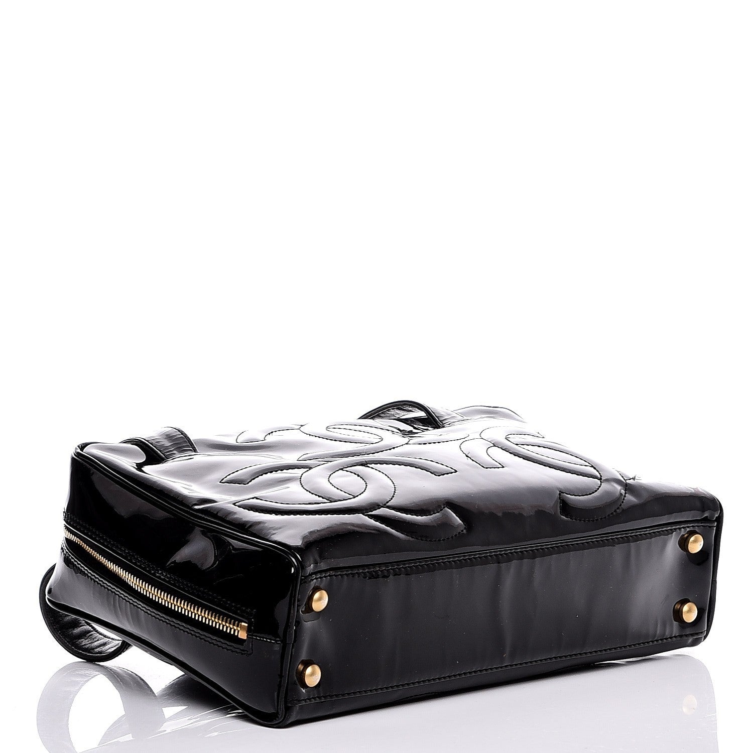 Chanel Patent CC Bowler Black 4 of 8