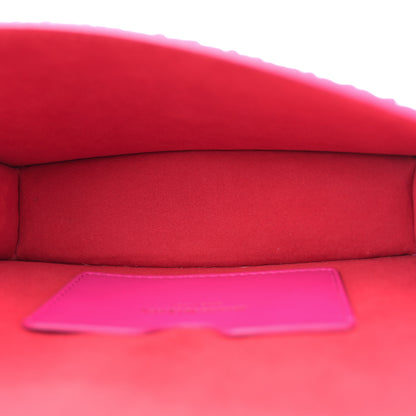 Alexander McQueen Lambskin Pleated Skull Small Chain Crossbody Bag Fuchsia 5 of 12