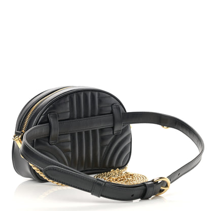 Prada Soft Calfskin Impunture Diagramme Belt Bag Black 3 of 14