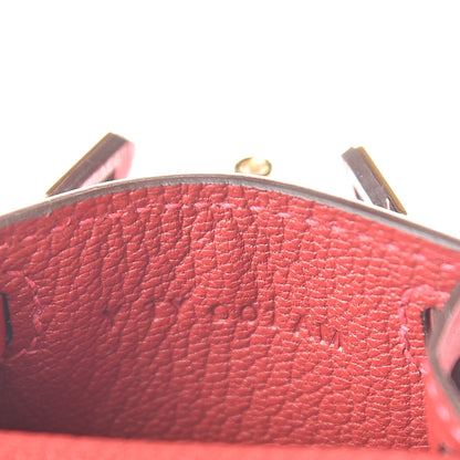 Hermes Tadelakt Mini Kelly Twilly Bag Charm Rouge Vif 5 of 6