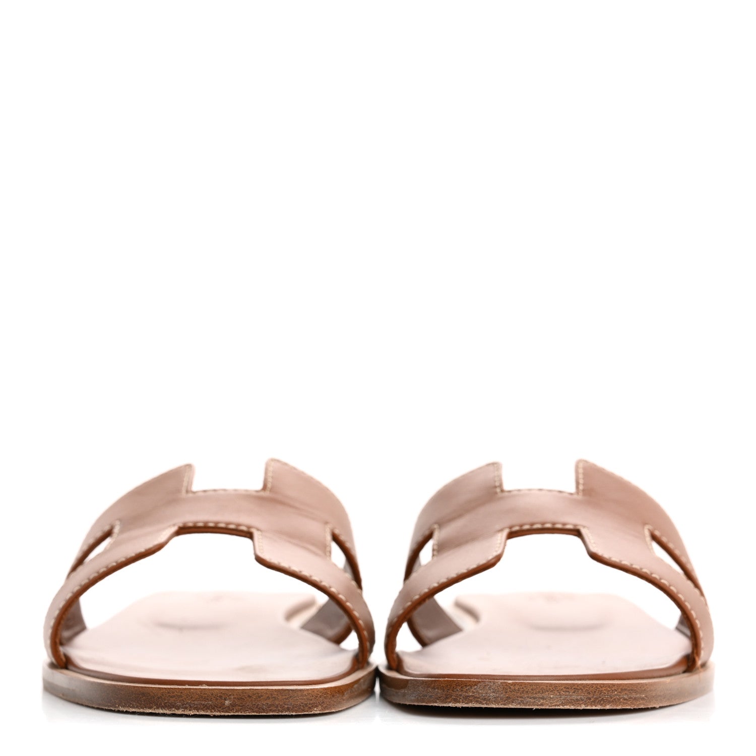 Hermes Box Calfskin Oran Sandals 35 Gold 3 of 12