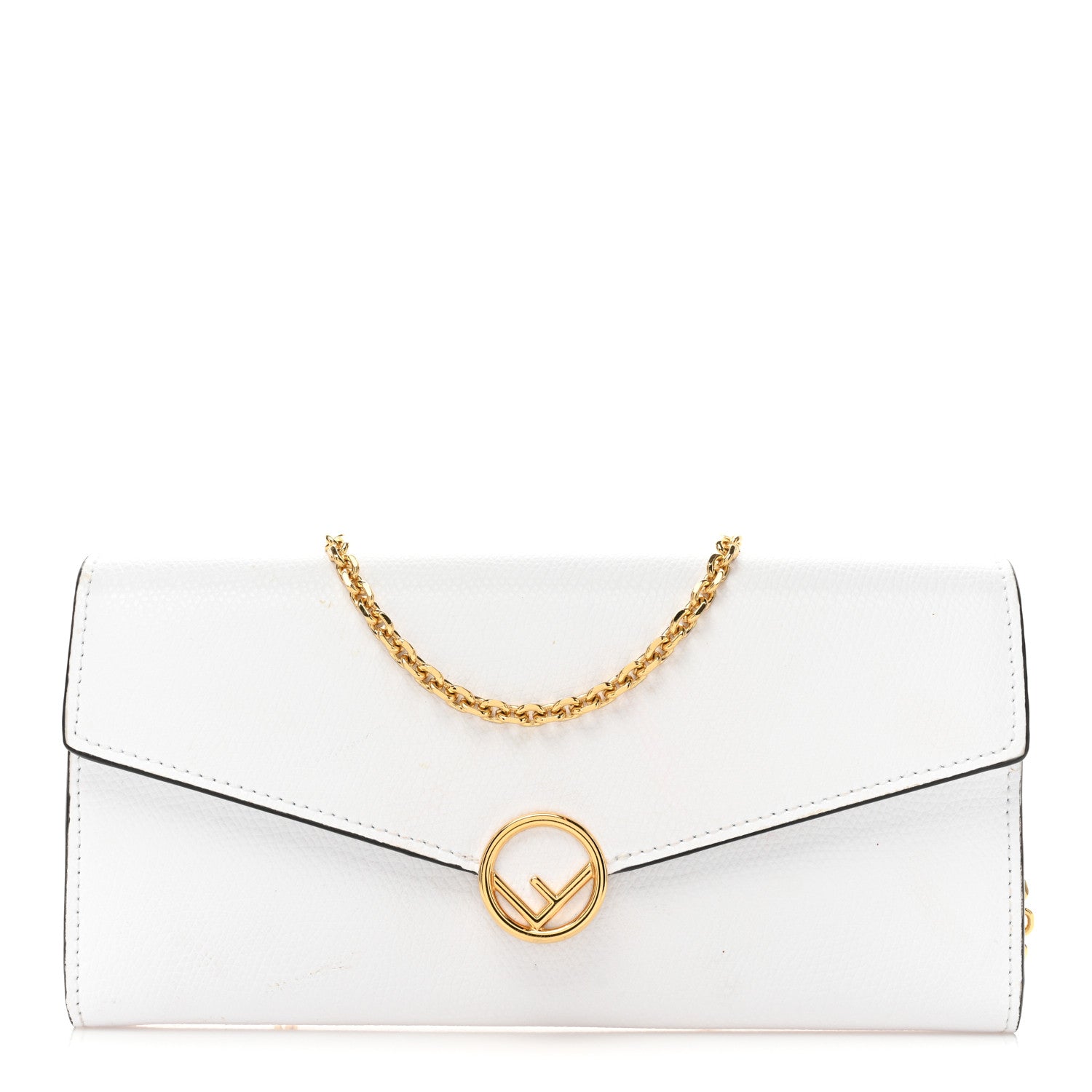 Fendi Vitello Cruise F is Fendi Continental Envelope Wallet on Chain Bianco 1 of 20