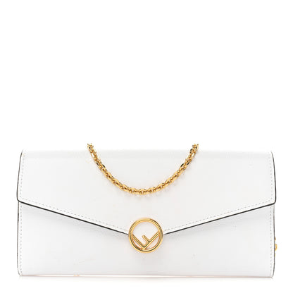 Fendi Vitello Cruise F is Fendi Continental Envelope Wallet on Chain Bianco 1 of 20