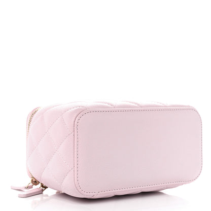 Chanel Caviar Quilted Small Tiny CC Vanity Case With Chain Light Pink 4 of 10