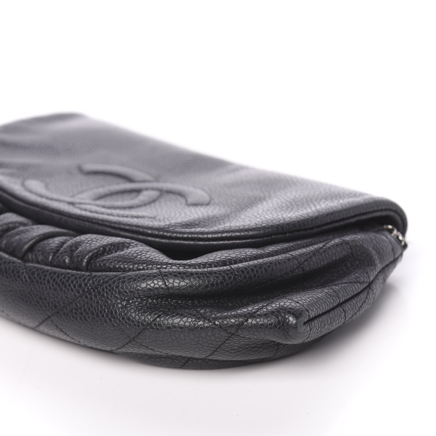 Chanel Caviar Half Moon Wallet On Chain WOC Black 6 of 11