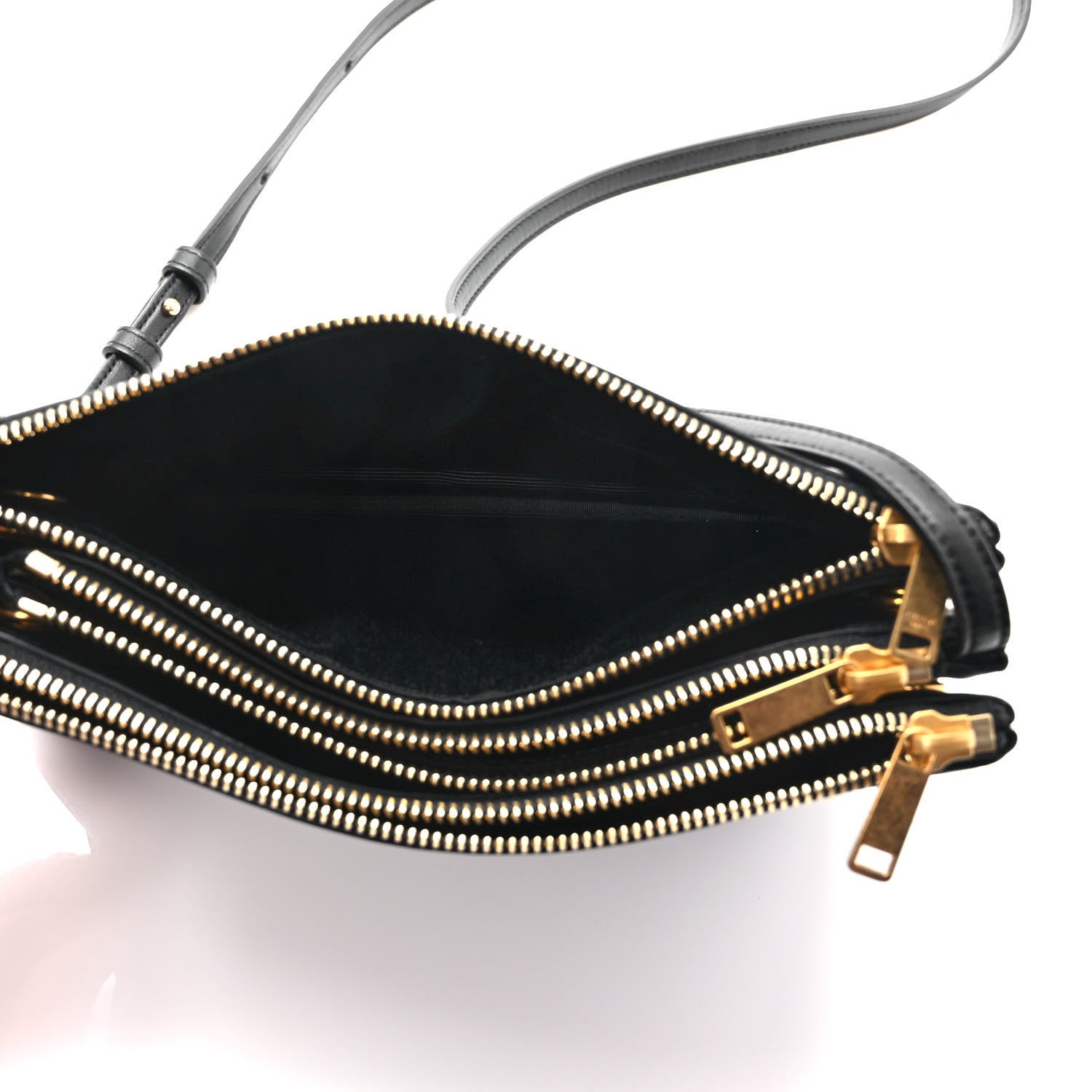 Celine Lambskin Small Trio Crossbody Bag Black 7 of 10