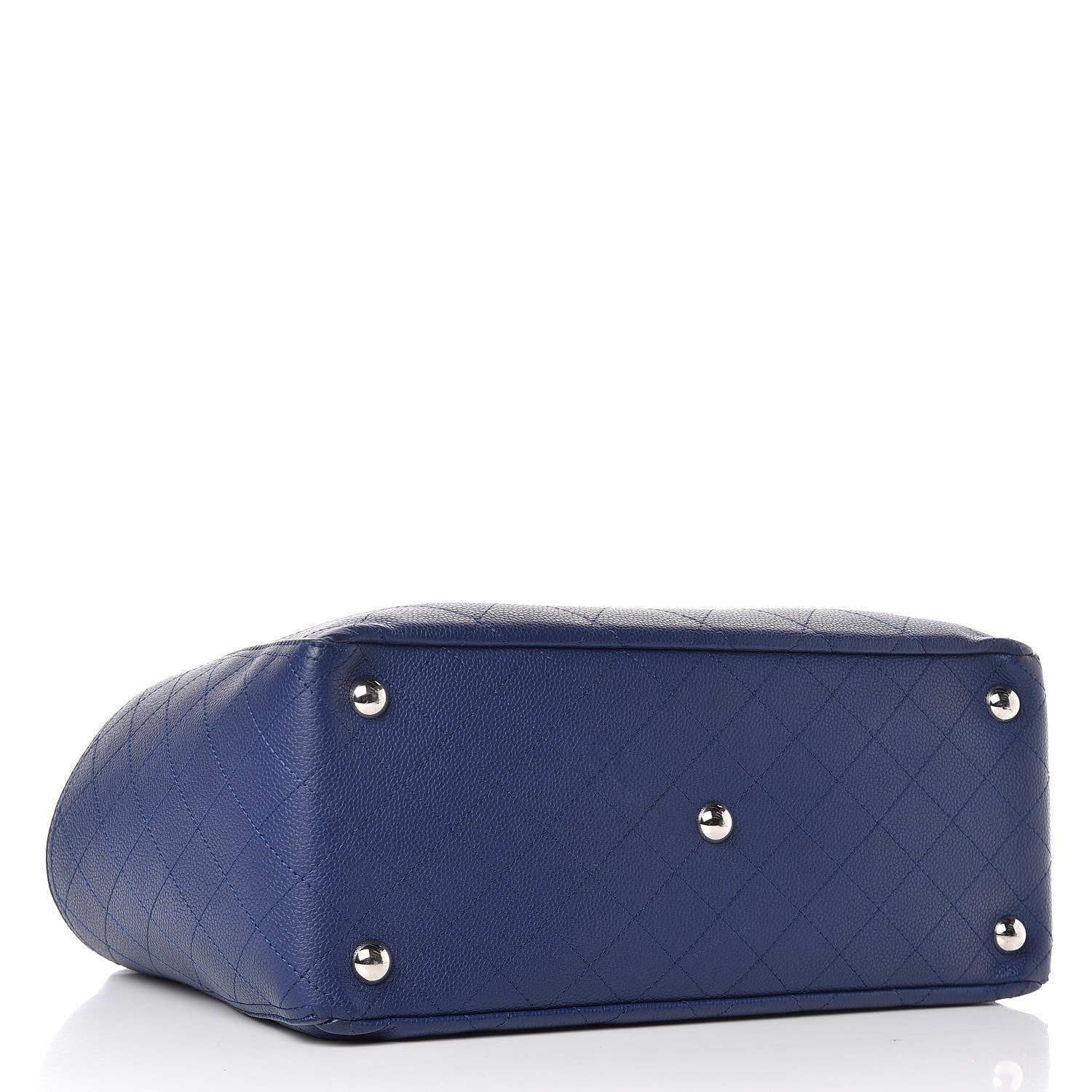 Chanel Grained Calfskin Small CC Pocket Tote Blue 5 of 22
