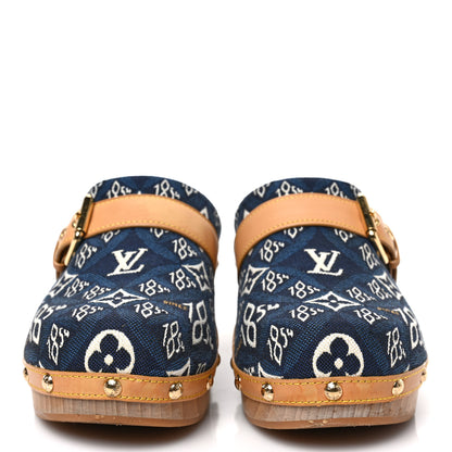 Louis Vuitton Jacquard Since 1854 Cottage Clog Mules 36 Blue 2 of 7