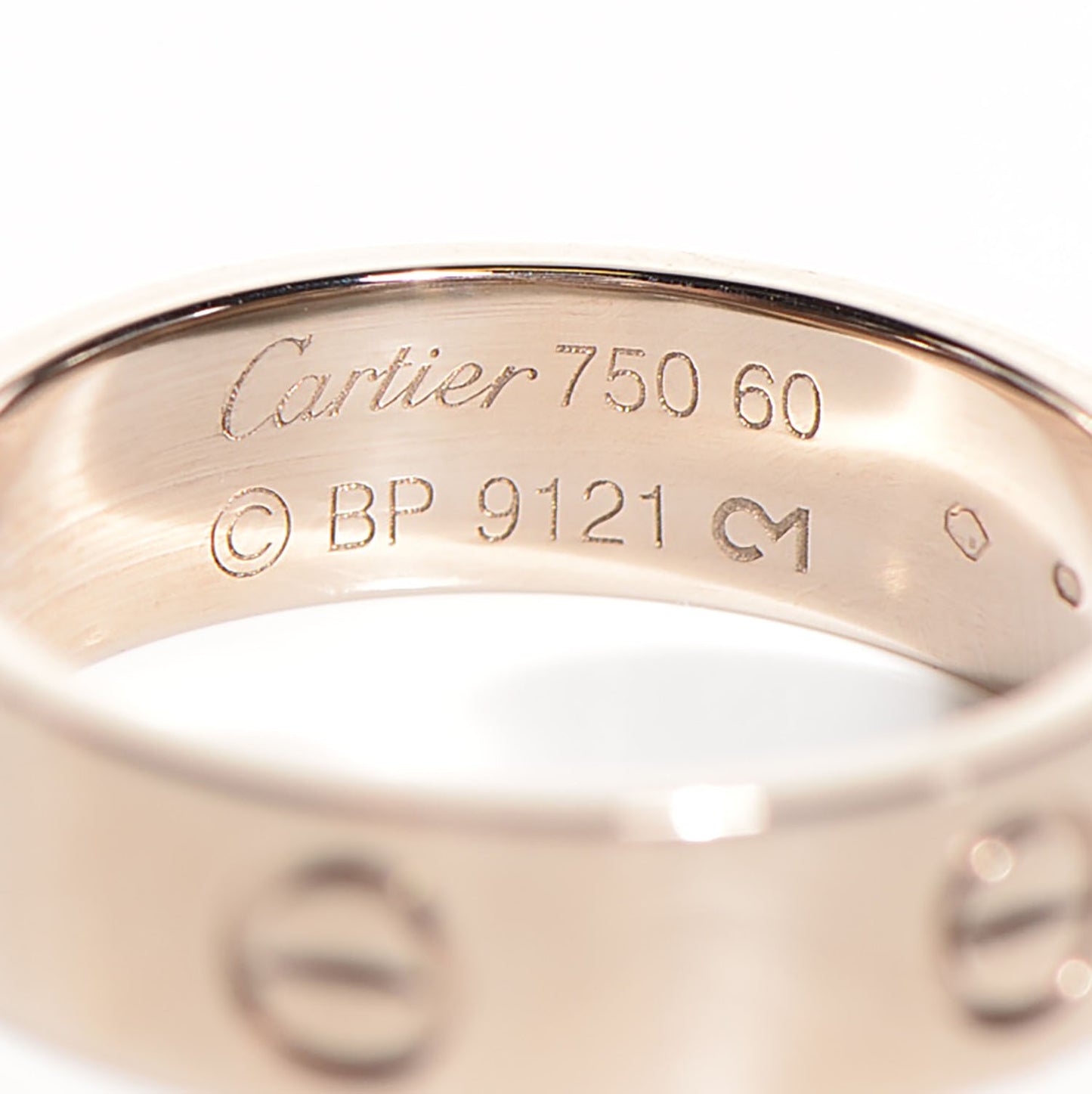 18K White Gold 5.5mm LOVE Ring 60 9