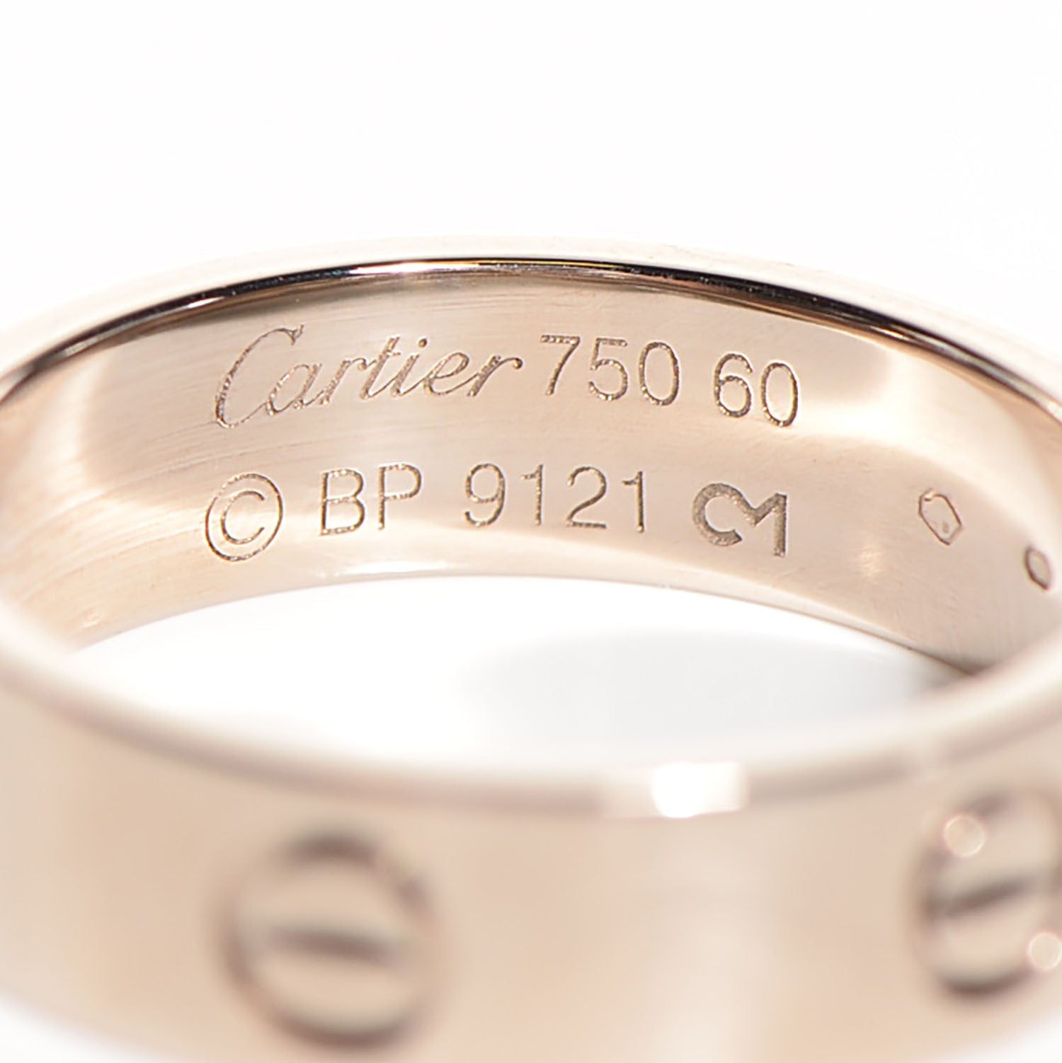 Cartier 18K White Gold 5.5mm LOVE Ring 60 9 3 of 6