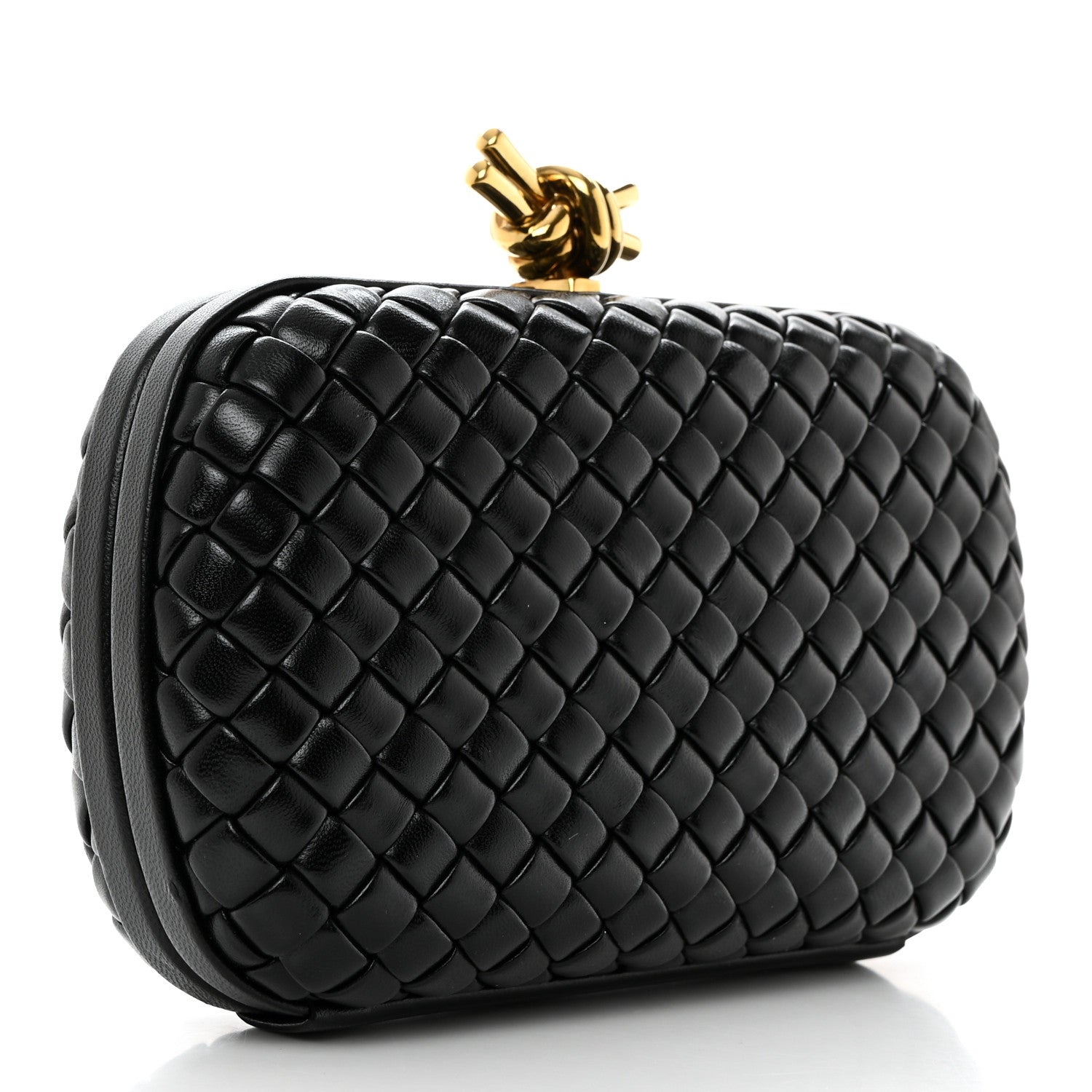 Bottega Veneta Nappa Intrecciato Knot Clutch Black 3 of 10