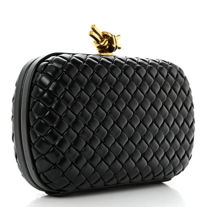 Bottega Veneta Nappa Intrecciato Knot Clutch Black 3 of 10