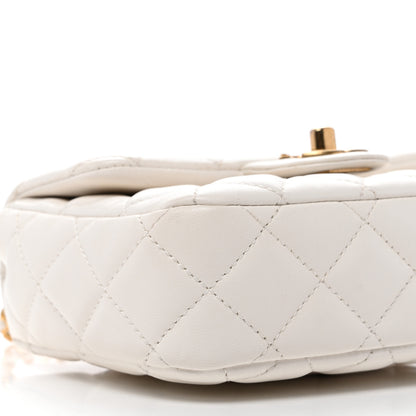 Chanel Lambskin Enamel Quilted Mini Coco Hearts Square Flap White 10 of 10