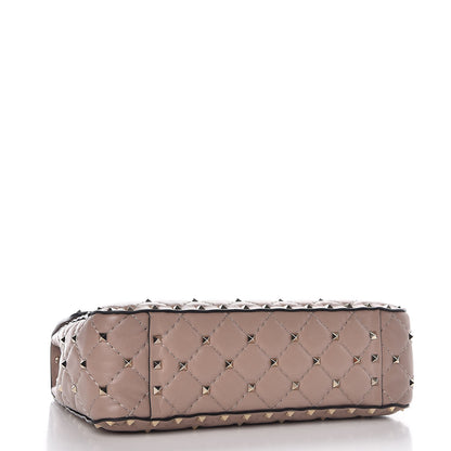 Valentino Garavani Lambskin Medium Rockstud Spike Shoulder Bag Poudre 4 of 7