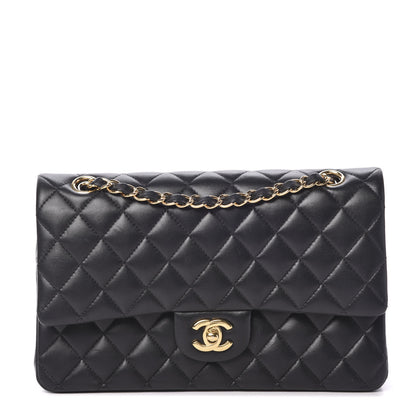 Chanel Lambskin Quilted Medium Double Flap Black 1 of 11