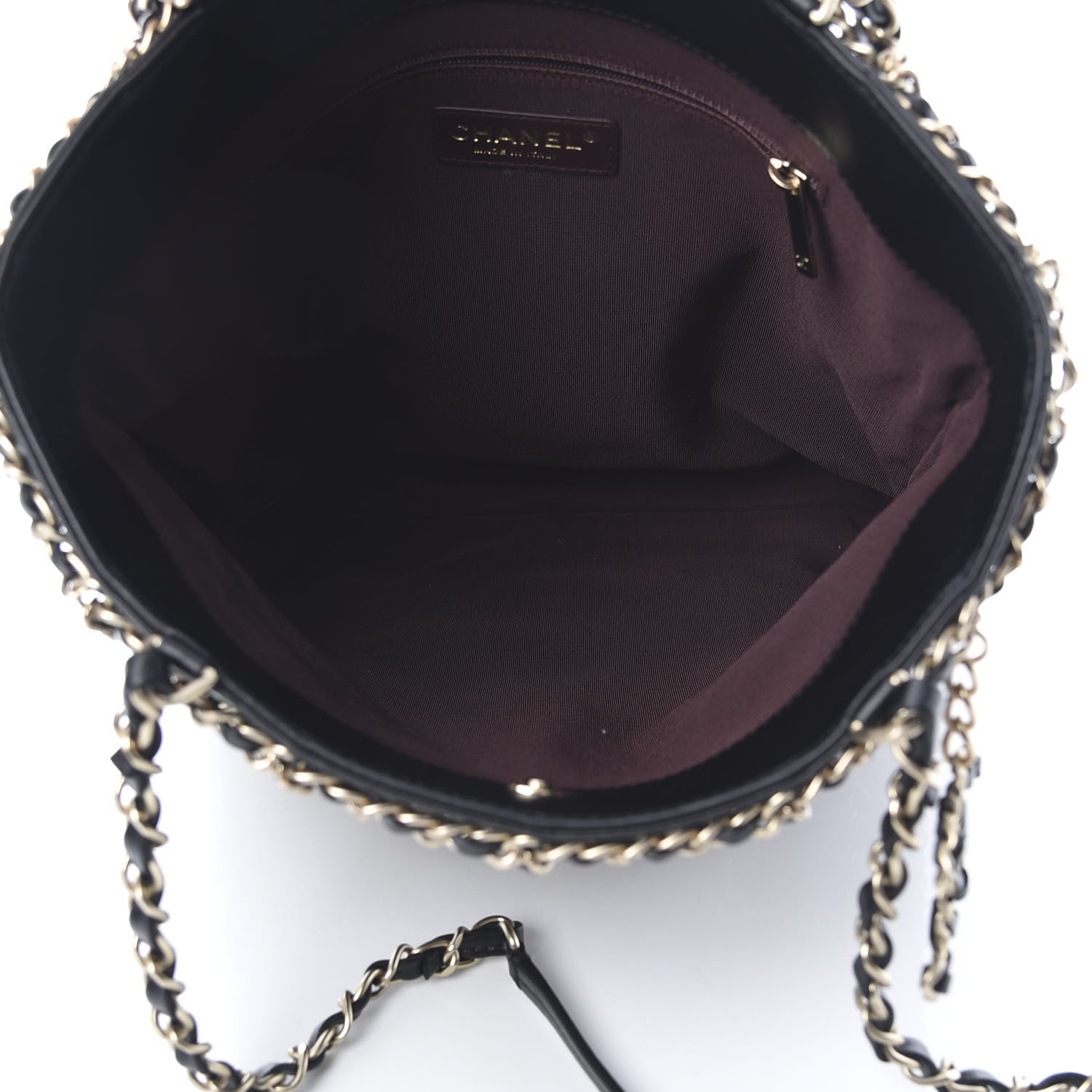 Chanel Lambskin Large Shopping Chain Tote Black 5 of 11