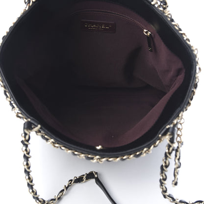 Chanel Lambskin Large Shopping Chain Tote Black 5 of 11