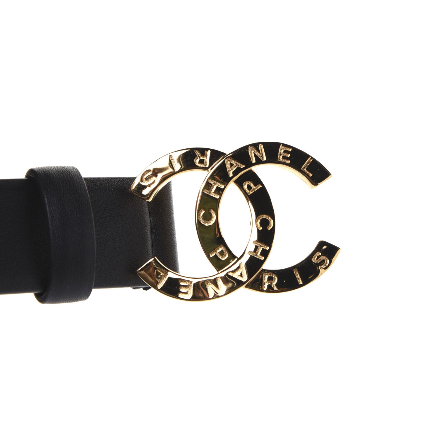 Chanel Calfskin Paris Button CC Belt 75 30 Black 8 of 9