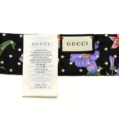 Gucci Silk Twill Goldy Neck Bow Scarf Black 3 of 3