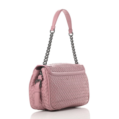 Bottega Veneta Nappa Intrecciato Rialto Shoulder Bag Rose Pink 3 of 15