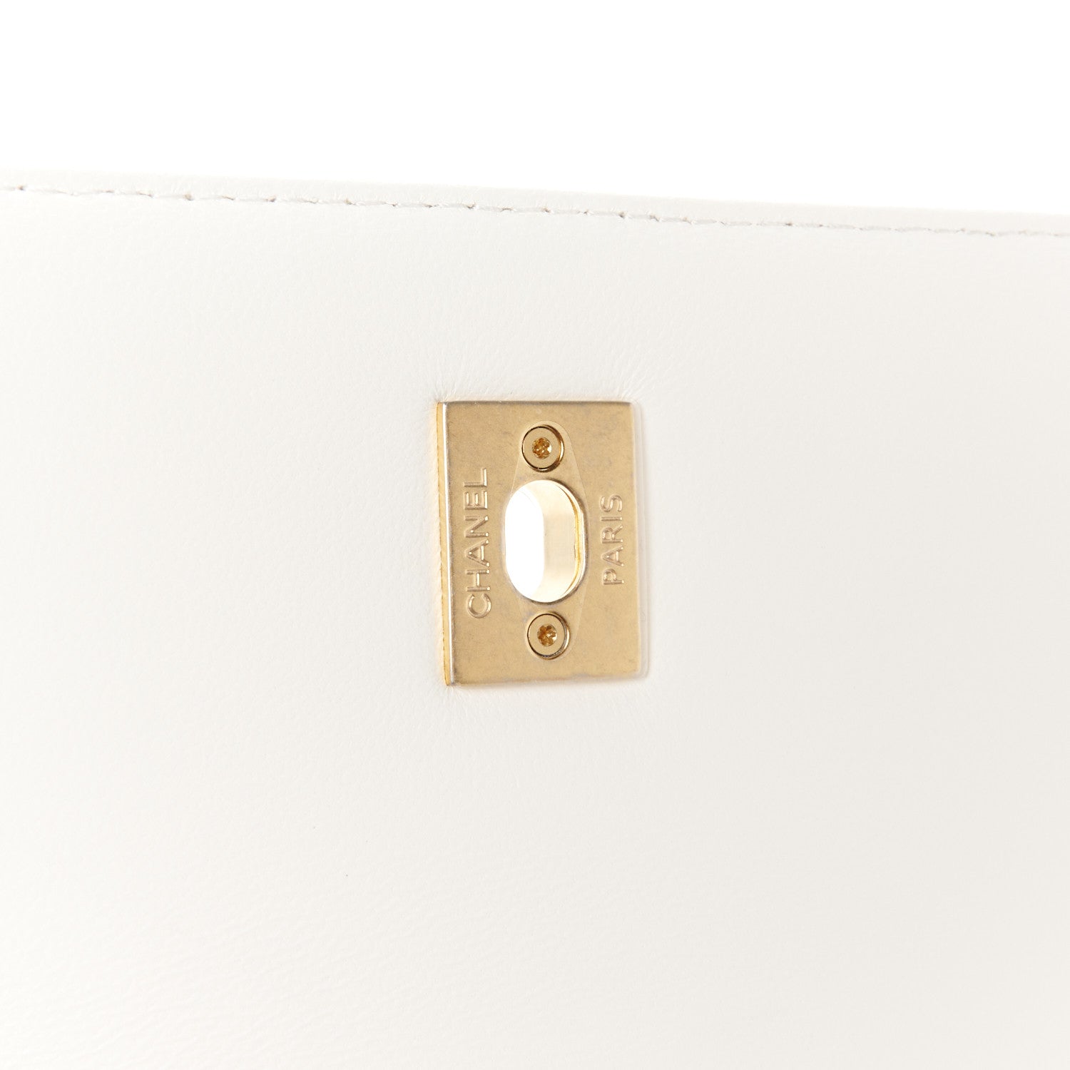 Chanel Caviar Quilted Mini Top Handle Flap White 6 of 12