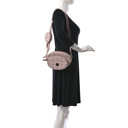 MCM Visetos Small Aren Multifunction Crossbody Pouch Powder Pink 2 of 10