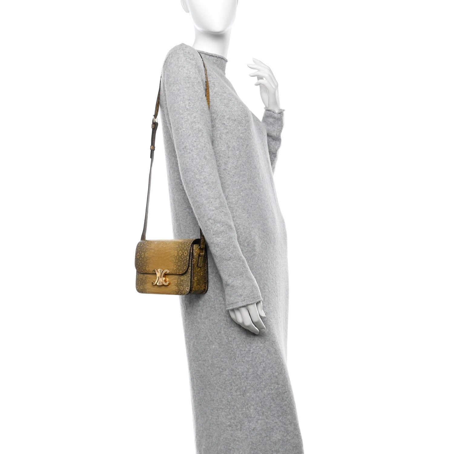 Celine Lizard Teen Triomphe Ochre 3 of 13