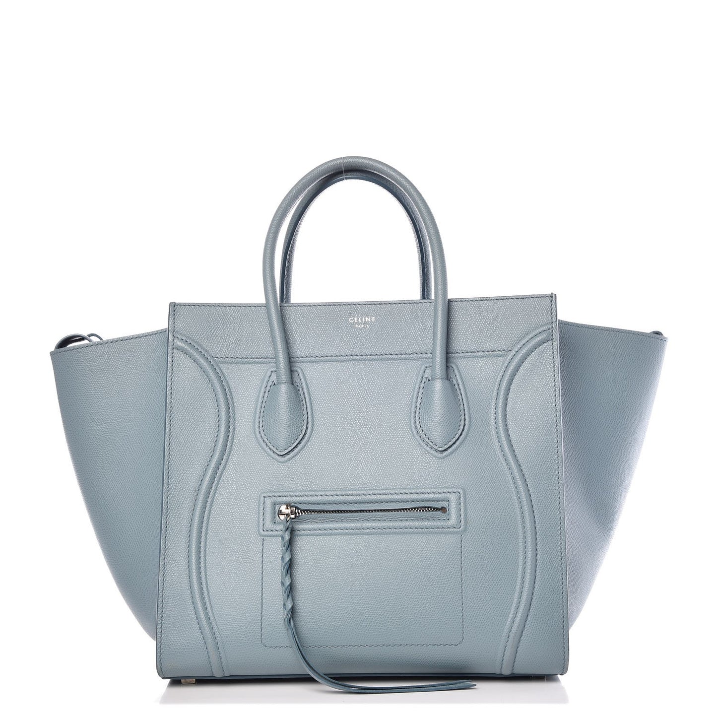 Grained Calfskin Medium Phantom Luggage Sky Blue