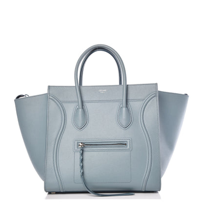 Celine Grained Calfskin Medium Phantom Luggage Sky Blue 1 of 13