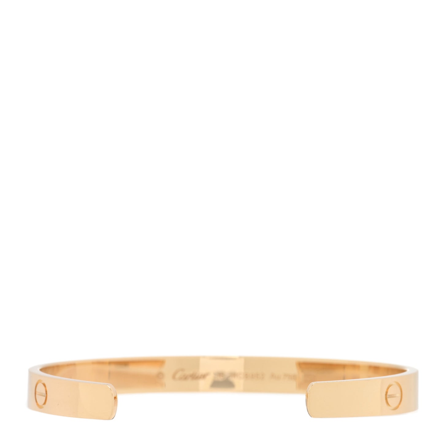 18K Yellow Gold LOVE Cuff Bracelet 16