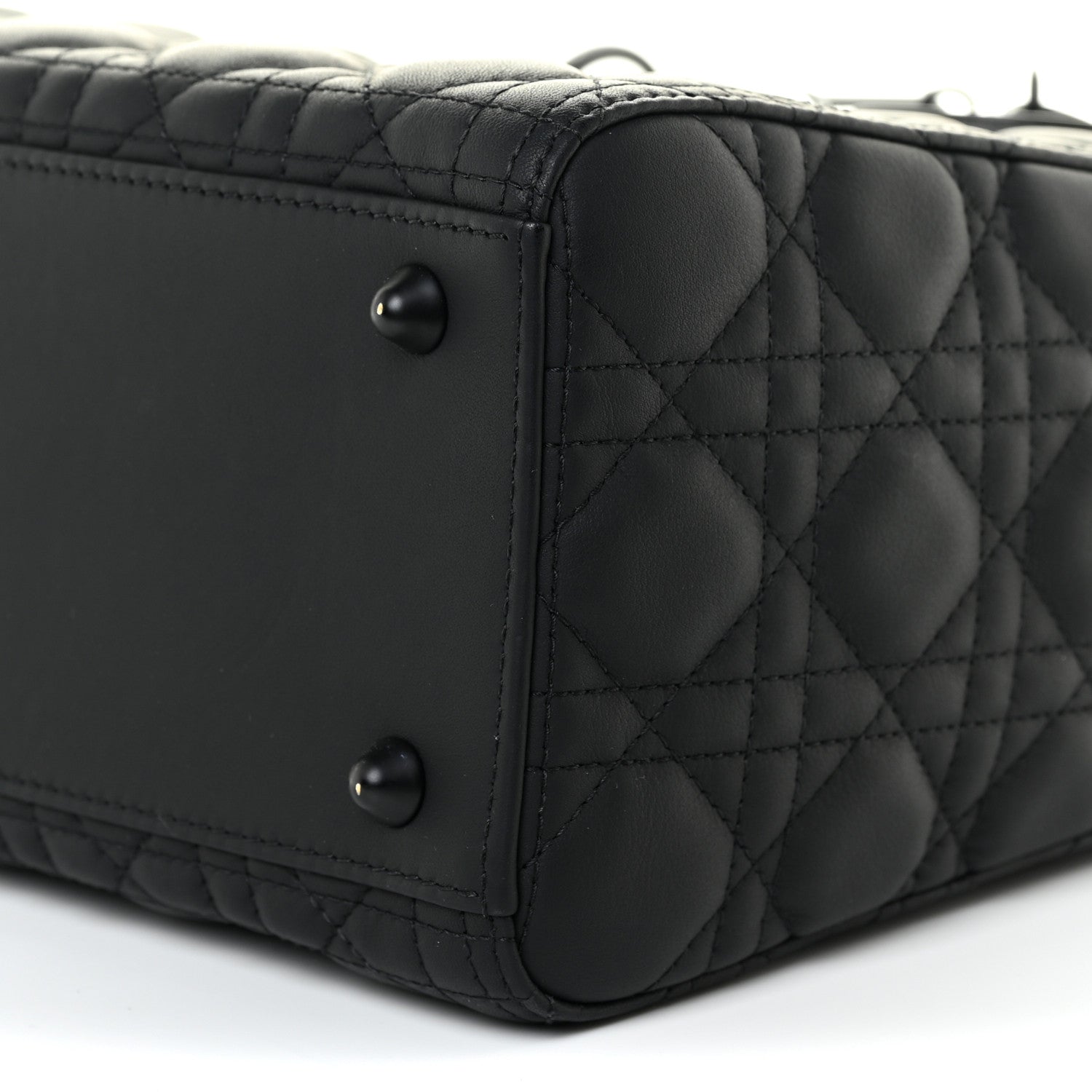 Christian Dior Ultra Matte Calfskin Cannage Large Lady Dior Black 10 of 21