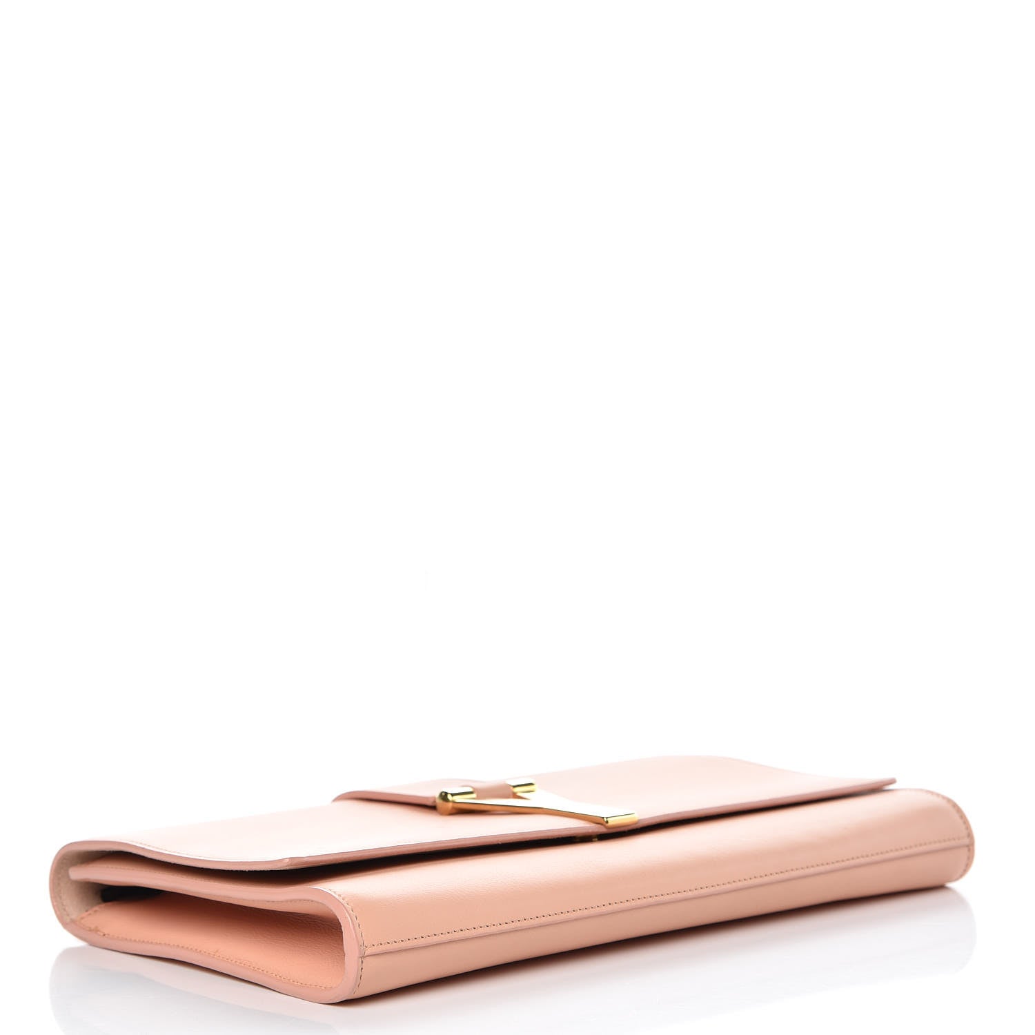 Saint Laurent Calfskin Classic Y Ligne Clutch Blush 4 of 12