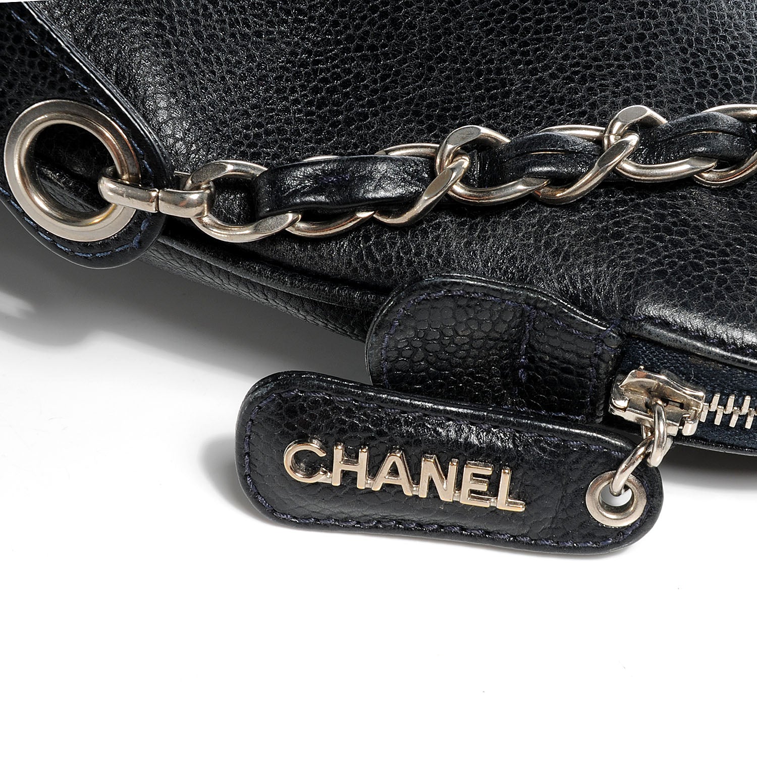 Chanel Caviar CC Shoulder Bag Navy Blue 8 of 8