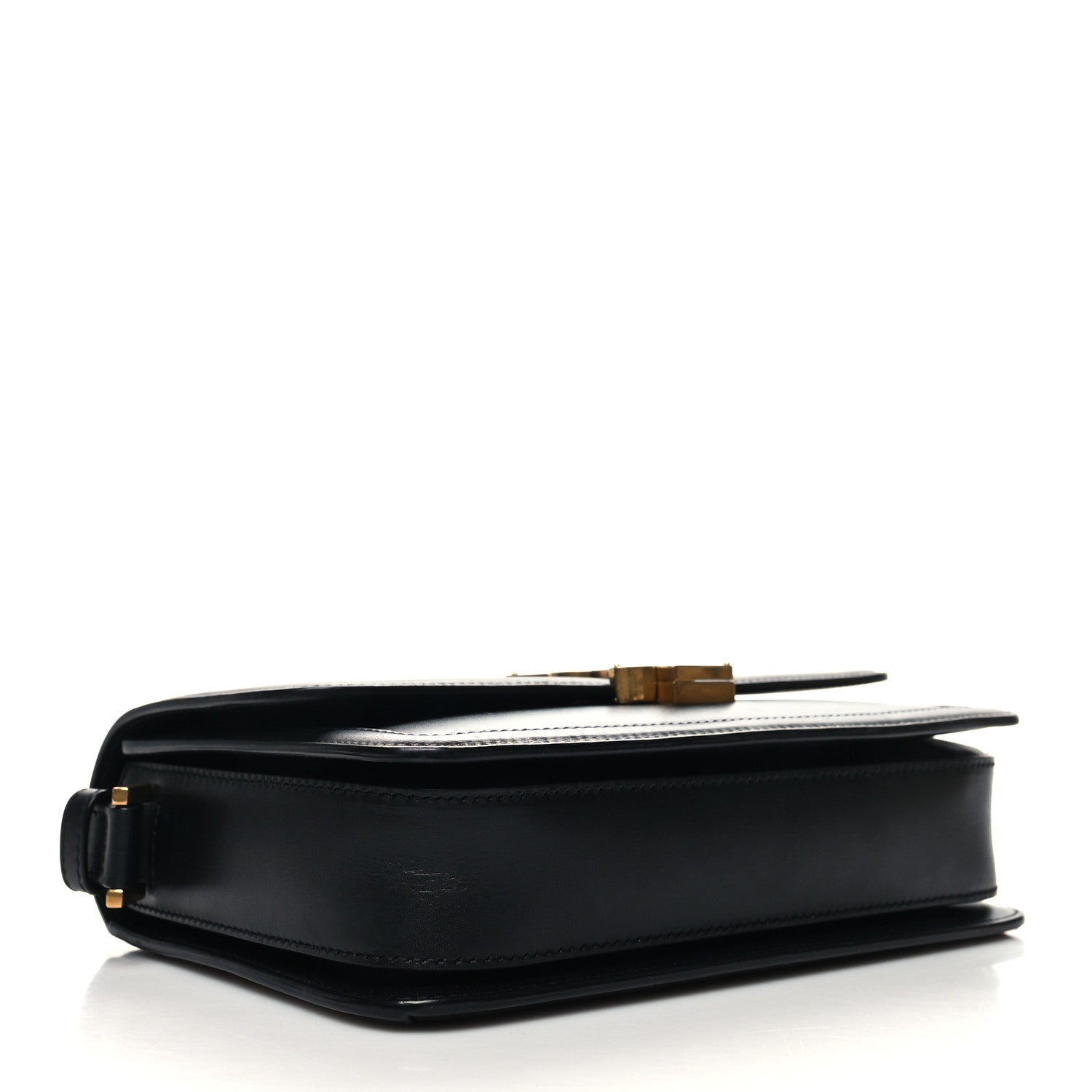 Saint Laurent Box Calfskin Monogram Medium Solferino Satchel Black 4 of 12