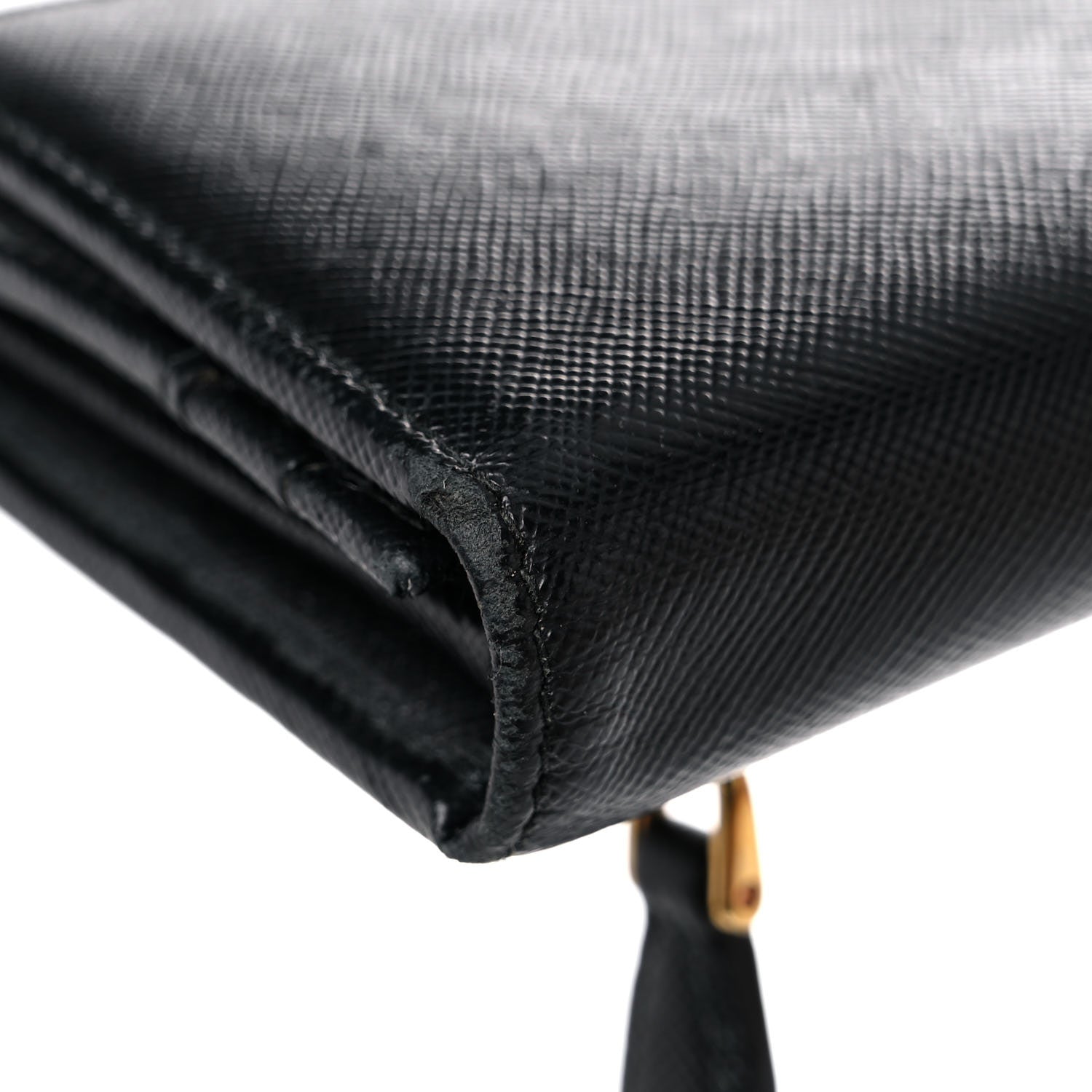 Prada Saffiano Metal Continental Flap Wallet Black 18 of 21