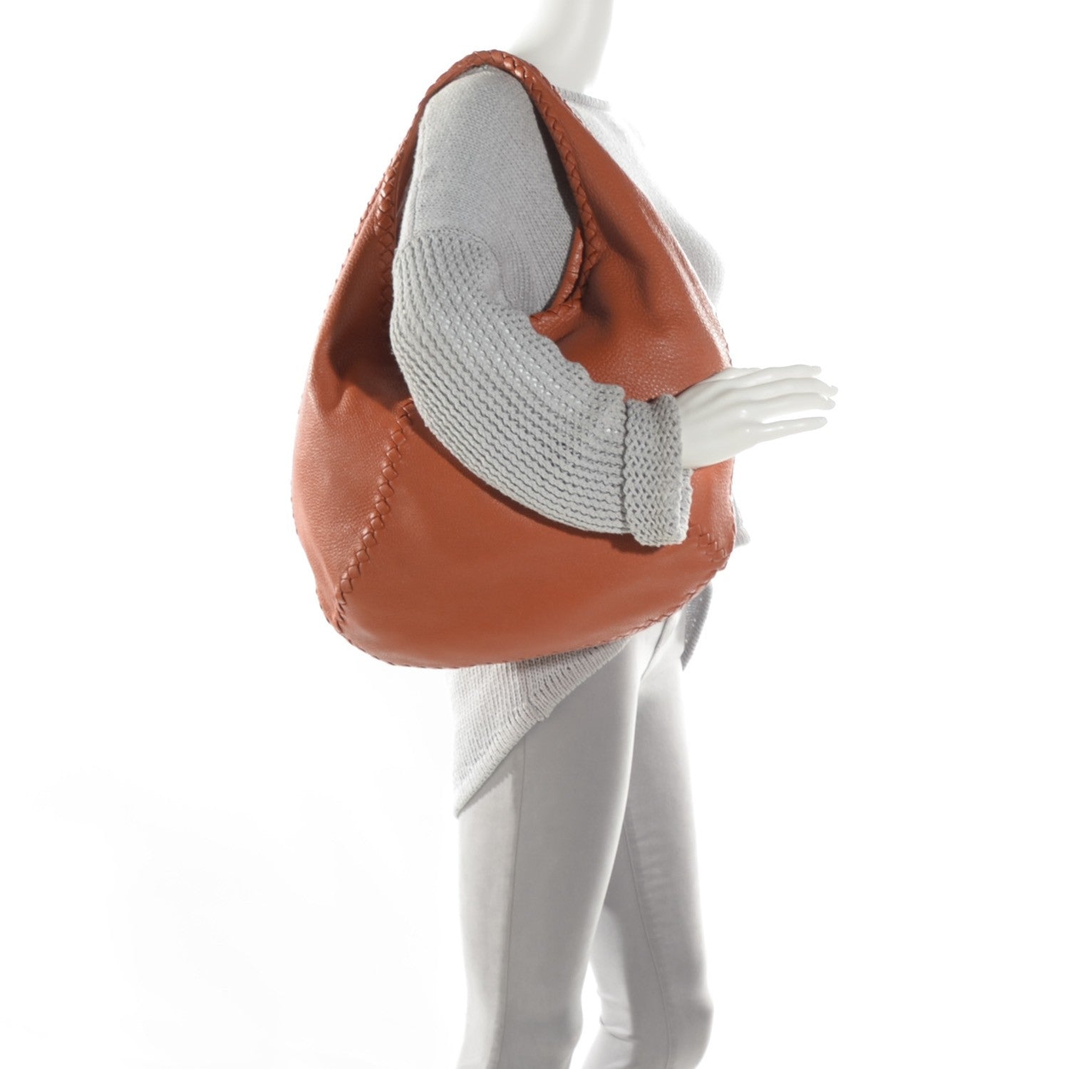 Bottega Veneta Cervo Deerskin Large Hobo Pumpkin 2 of 9