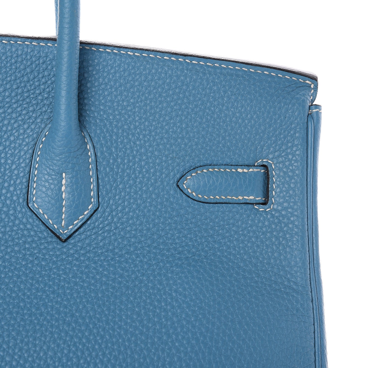 Hermes Taurillon Clemence Birkin 35 Blue Jean 23 of 29