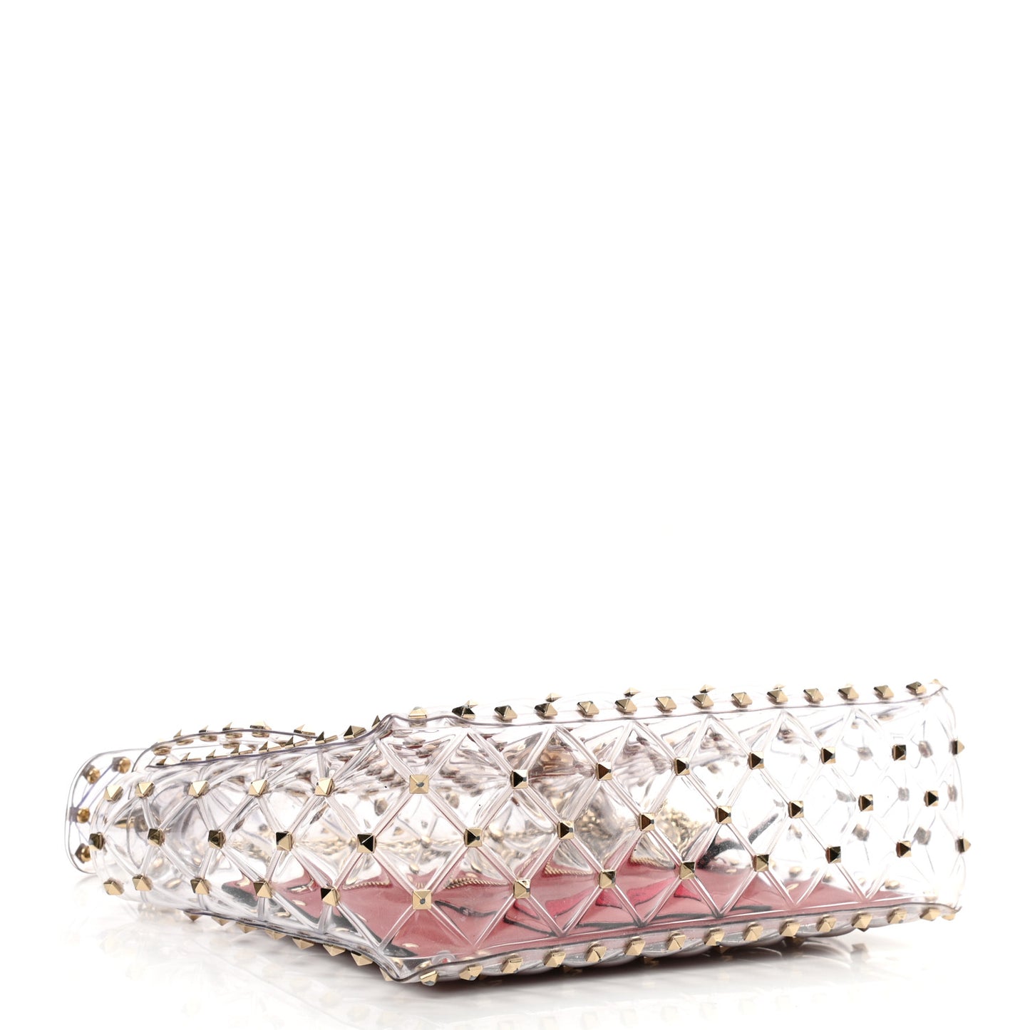 PVC Medium Rockstud Spike Shoulder Bag