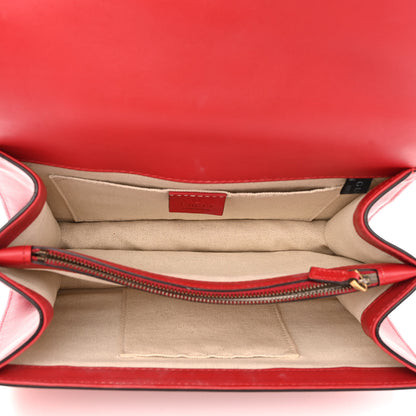 Gucci Moon Calfskin Web Medium Dionysus Bamboo Top Handle Bag Hibiscus Red 5 of 12
