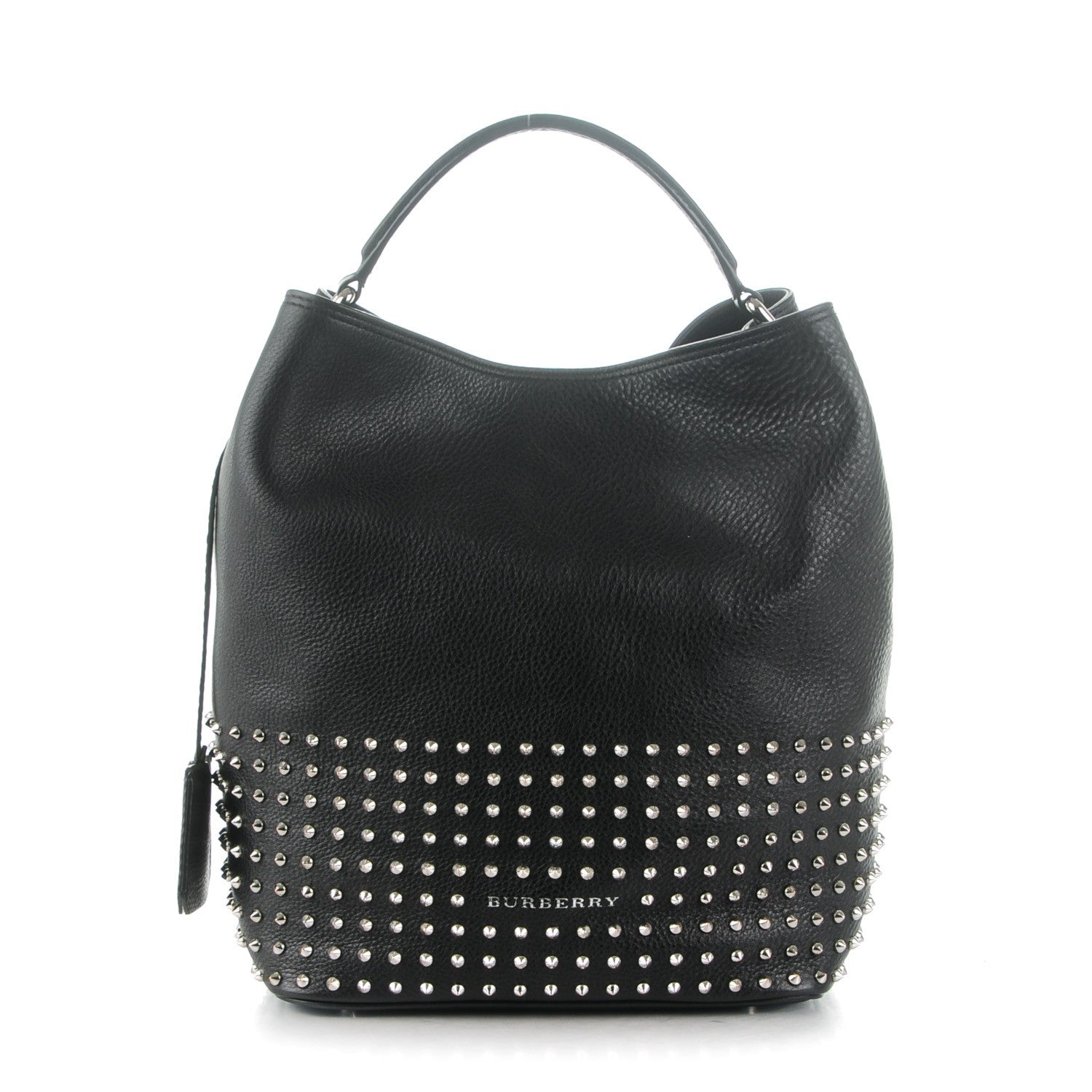 Burberry Calfskin Studded Medium Susanna Hobo Black 1 of 10