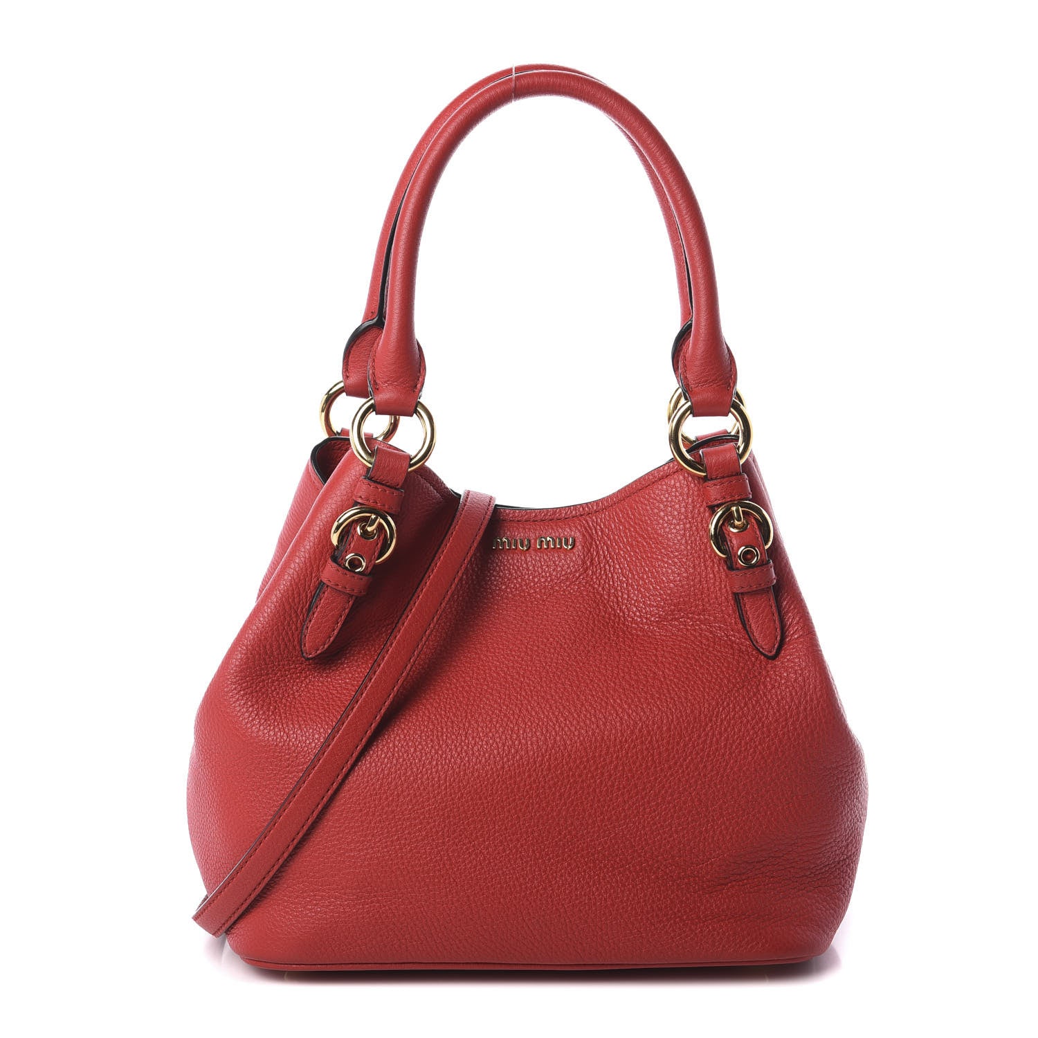 Miu Miu Vitello Phenix Shopping Tote Rosso 1 of 10