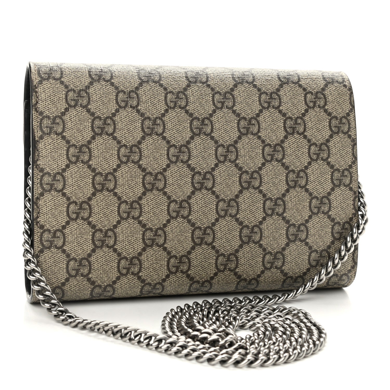 Gucci GG Supreme Monogram Mini Dionysus Chain Wallet Beige Black 3 of 12