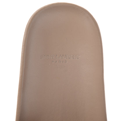 Saint Laurent Lambskin Joan Slide Sandals 40 Nude 7 of 9