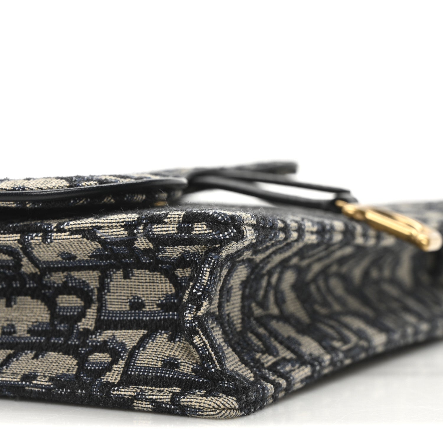 Christian Dior Oblique Saddle Chain Pouch Blue 9 of 11