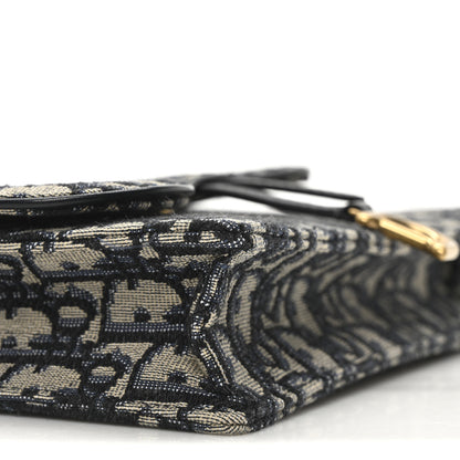 Christian Dior Oblique Saddle Chain Pouch Blue 9 of 11