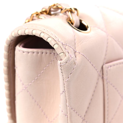 Chanel Lambskin Quilted Medium Single Flap Light Pink 13 of 14