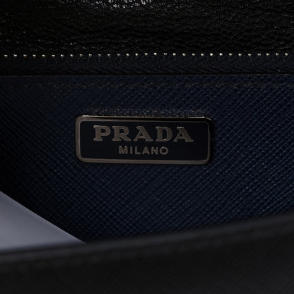 Prada Saffiano Studded Sound Bag Black Baltico 6 of 12