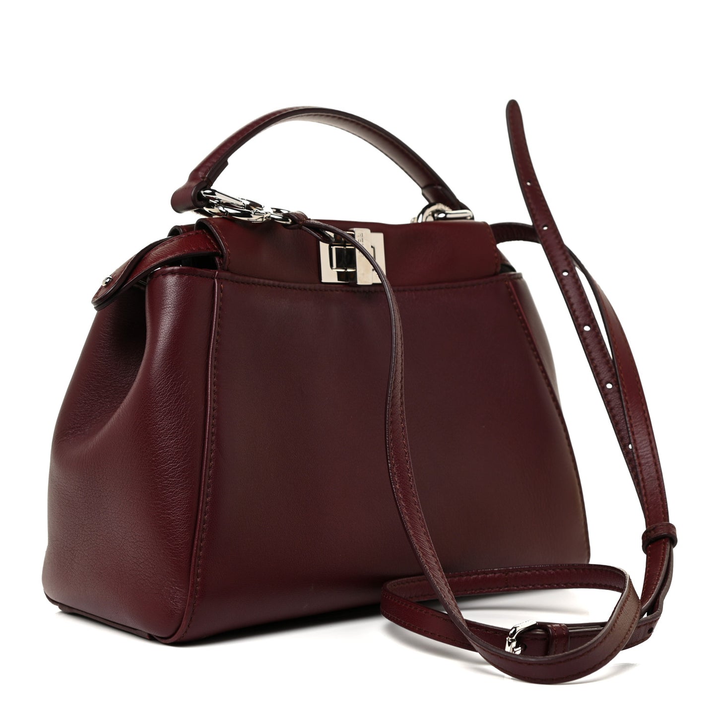 Nappa Mini Peekaboo Iconic Satchel Bordeaux